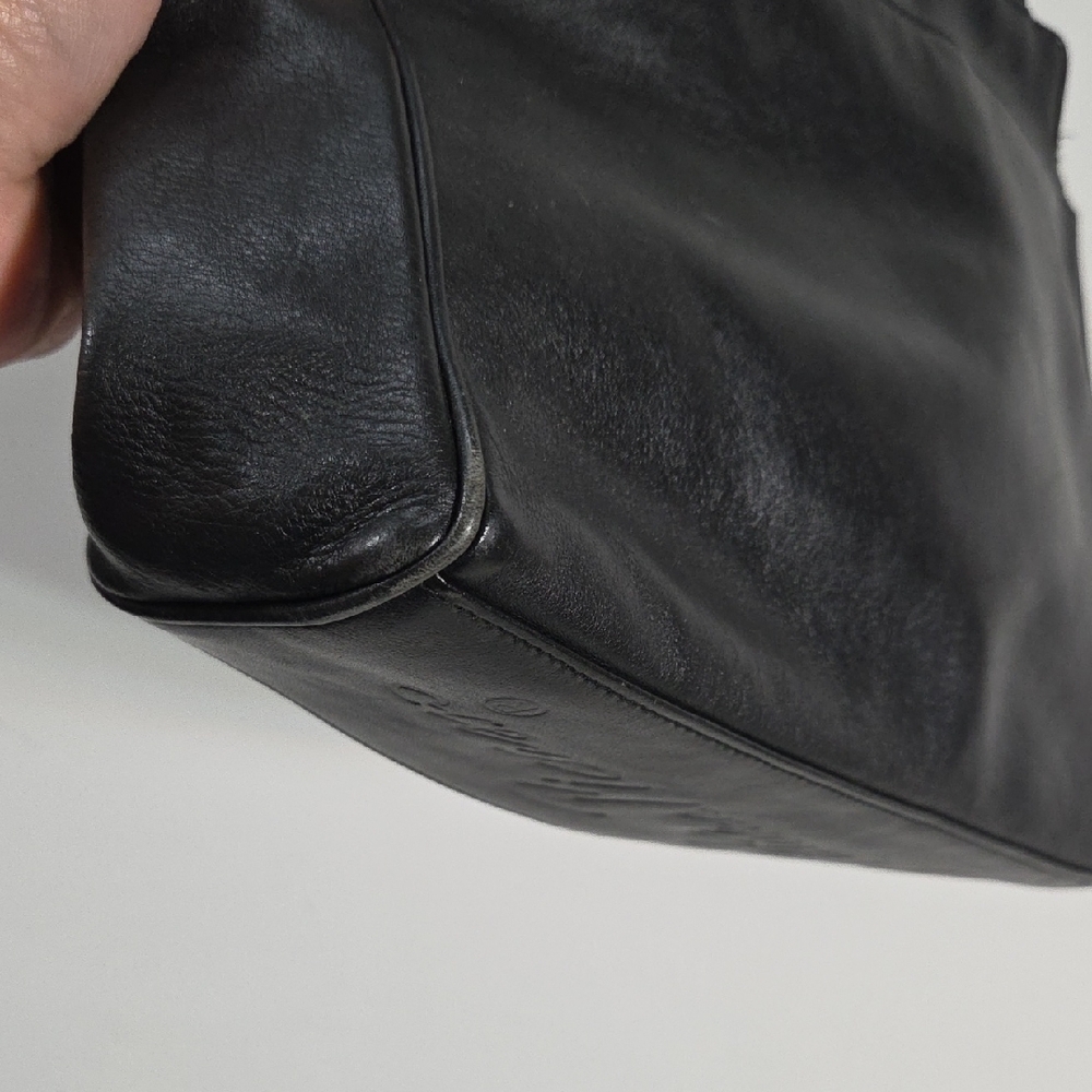 Paloma Picasso Black Shoulder Bag with Gold Logo - Picture 13 of 16